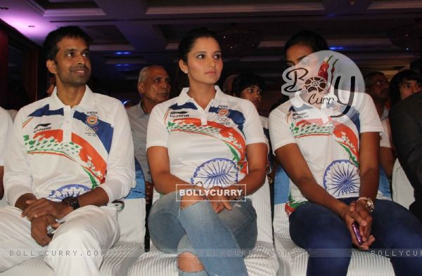 Salman Khan and Sania Mirza at Rio Olympics meet in Delhi