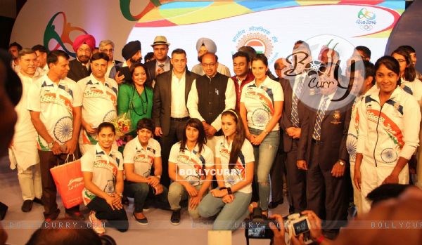 Salman Khan and A.R. Rahman at Rio Olympics meet in Delhi