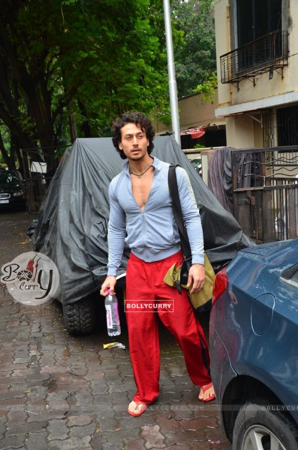 Tiger Shroff snapped outside his gym
