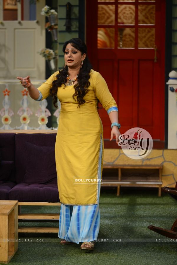 Sadhna Singh on the sets of Kapil Sharma
