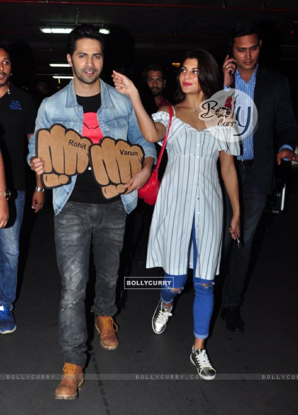 Jacqueline Fernandes and Varun Dhawan snapped at airport!