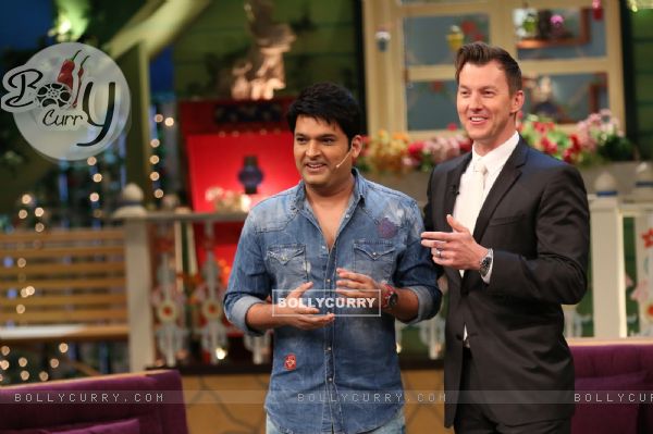 Kapil Sharma and Brett Lee Promotes 'Unindian' on the sets of The Kapil Sharma Show