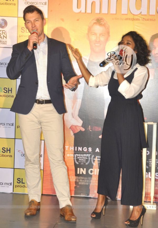 Brett Lee and Tannishtha Chatterjee Promotes 'Unindian' at Oberoi Mall