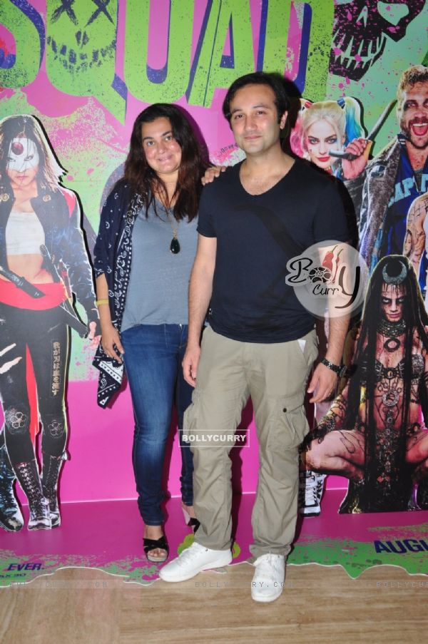 Divya Palat and Aditya Hitkari at Premeire of Suicie Squad