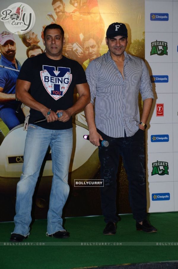 Salman Khan and Arbaaz Khan at Trailer launch of 'Freaky Ali'