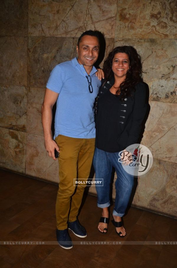 Rahul Bose and Zoya Akhtar at a movie screening