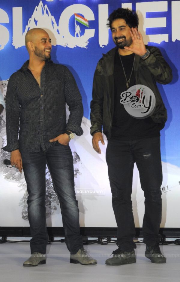 Hasan Zaidi and Rannvijay Singh at Promotion of Salute Saichen Documentary by Eros