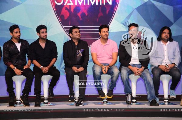 A.R. Rahman, Sulaiman Merchant and Salim Merchant at Qyuki musical collaboration with YouTube event