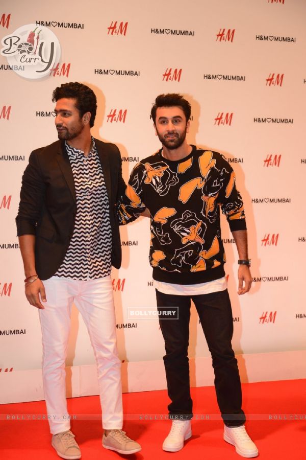 Ranbir Kapoor and Vicky Kaushal at Launch of Hennes and Mauritz store in Mumbai