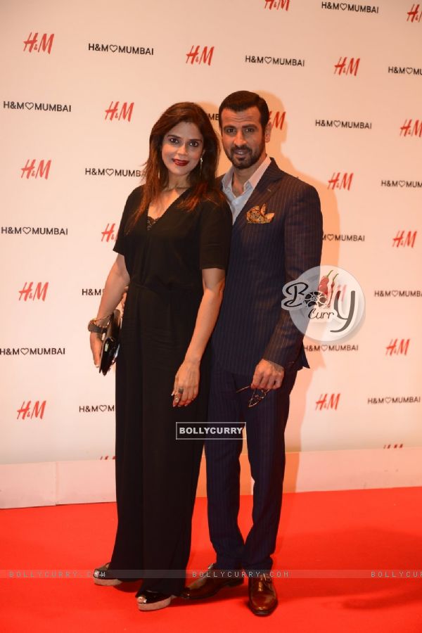 Ronit Roy with his wife Neelam Singh at Launch of Hennes and Mauritz store in Mumbai