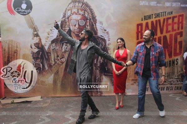 Ranveer Singh and Tamannnah Bhatia Promotes of 'Ranveer Ching Returns' at Gaitey Galaxy Theatre