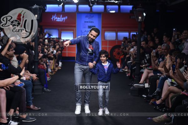 Day 5 - Emraan Hashmi walks with his son Ayaan at Lakme Fashion Week '16