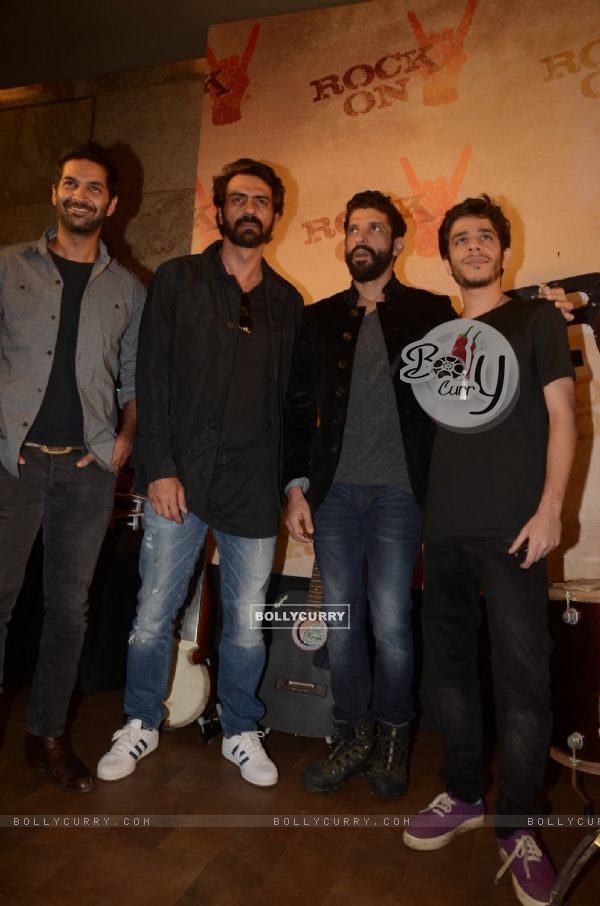 Farhan Akhtar, Arjun Rampal, Purab Kohli and Shashank Arora at Teaser Launch of ROCK ON 2! (418784)