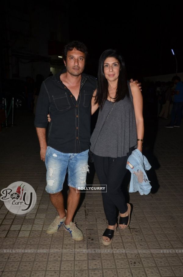 Homi Adajania along with his wife Anaita at Special screening of 'Bar Bar Dekho' (419558)