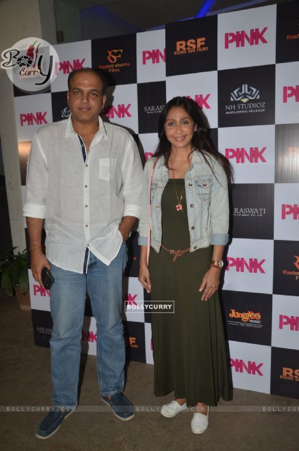 Ashutosh Gowarikar and Sunita Gowariker at Special screening of Film 'Pink' at Sunny Super Sound (419974)