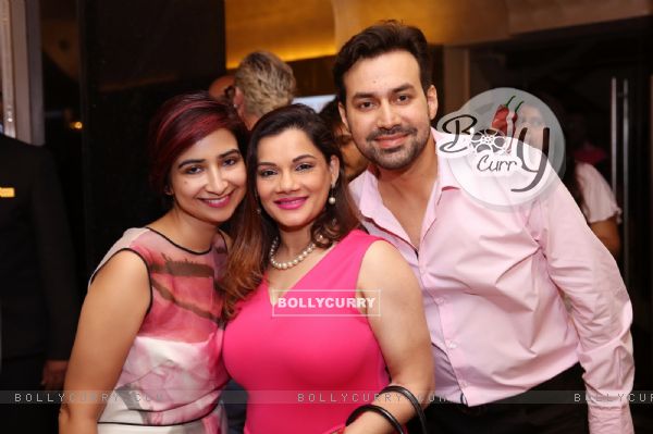 Kanika Maheshwari and her husband with Rashmi Sharma at Special screening of Film 'Pink'