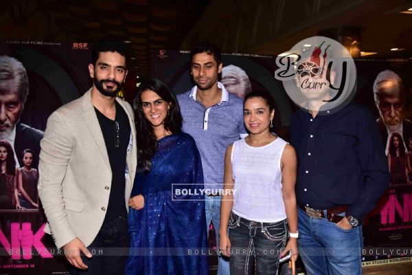 Ashish Nehra and Angad Bedi at Premiere of PINK in Delhi