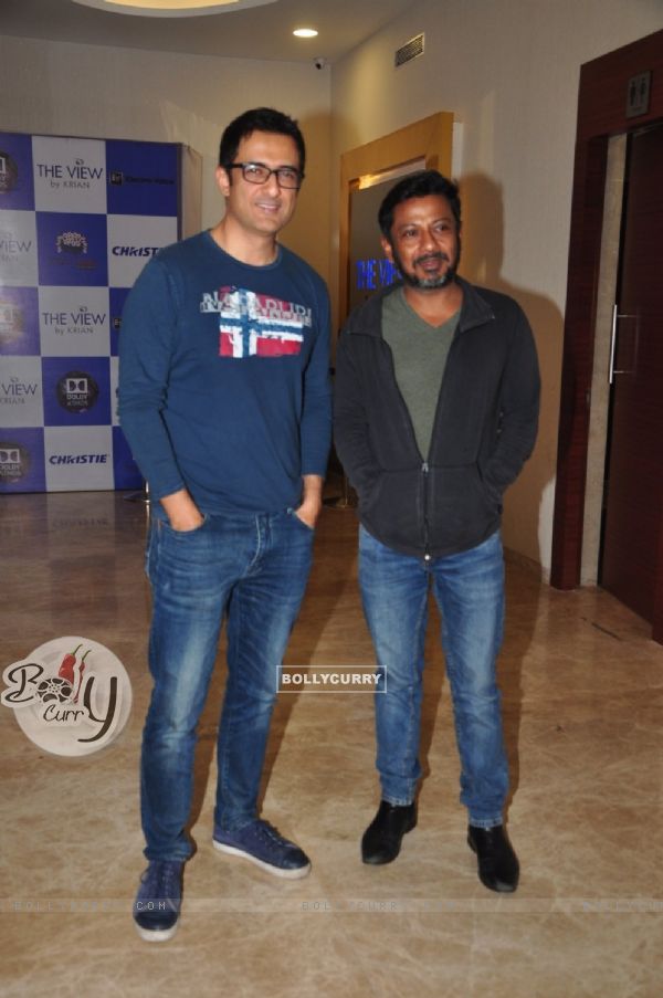 Sanjay Suri with Onir at Special screening of film 'Parched'