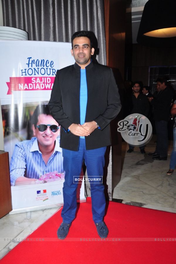 Zaheer Khan at Sajid Nadiadwala's french honour