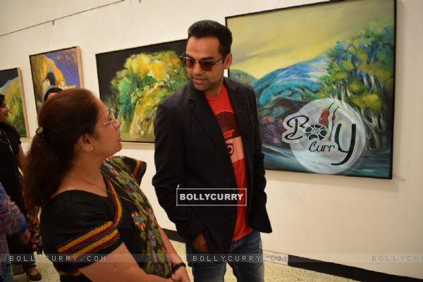 Abhay Deol at Manjual Chaturvedi's Art Exhibition