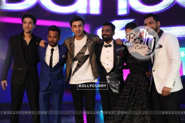 Ranbir Kapoor with the judges on the sets of The Dance Plus 2