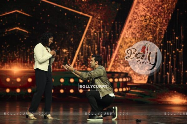 Ranbir Kapoor and Sakshi Malik on the sets of The Dance Plus 2