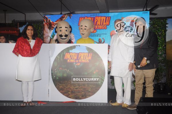 Vishal Bharadwaj and Gulzar at Music Launch of Motu Patlu  King of Kings