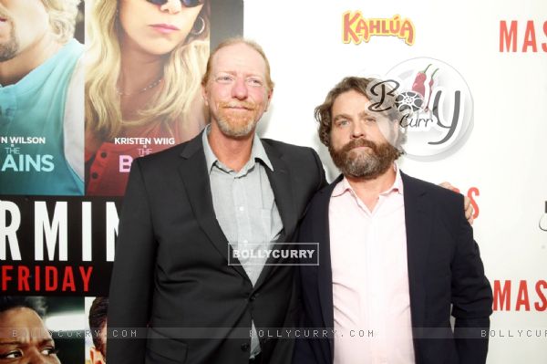 The Real David Ghantt and Zach Galifianakis at Hollywood premiere of the movie Masterminds