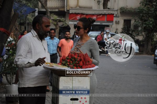 Malaika Arora Khan snapped buying strawberries from a street vendor