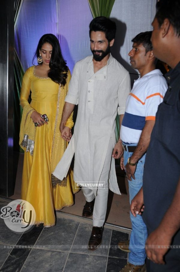 Shahid Kapoor and Mira Rajput Kapoor at Mandana Karimi's Wedding Bash