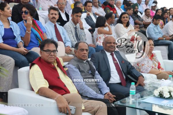 CBFC Cheif Pahlaj Nihlani Snapped with son at 'Polo Match'