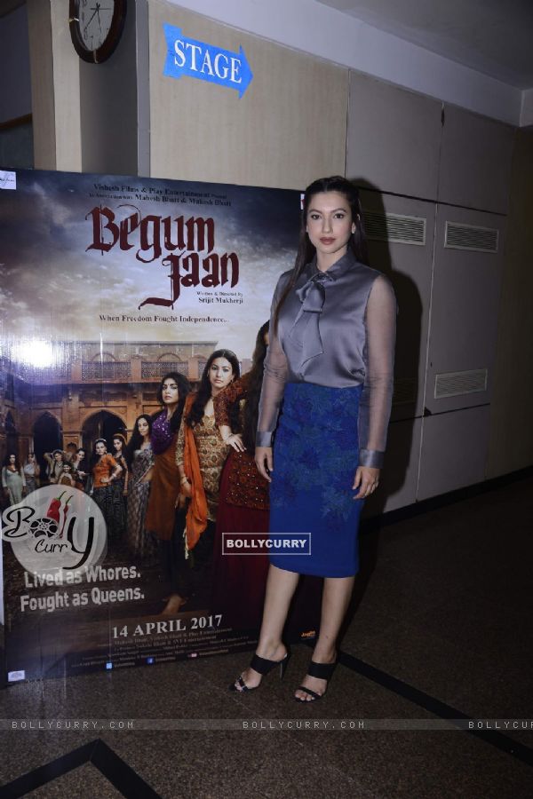 Gauhar Khan and Pallavi Sharda promote 'Begum Jaan' in Mumbai