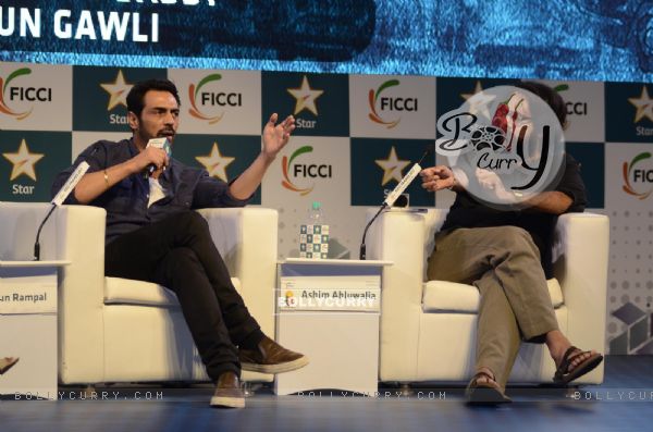 Arjun Rampal interacting with the media at FICCI Event