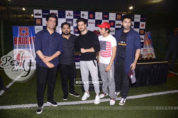 Sooraj Pancholi and Manish Malhotra at Super Soccer Tournament