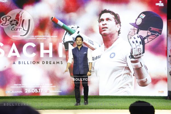 Sachin Tendulkar at the launch of Sachin Anthem of film 'Sachin: A Billion Dreams' (428717)