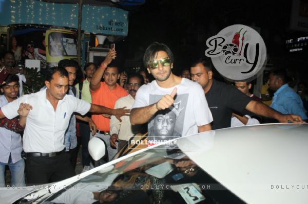 Fans gathered to get a glimpse of Ranveer