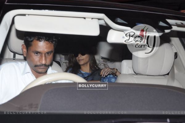 Sonam Kapoor in her car