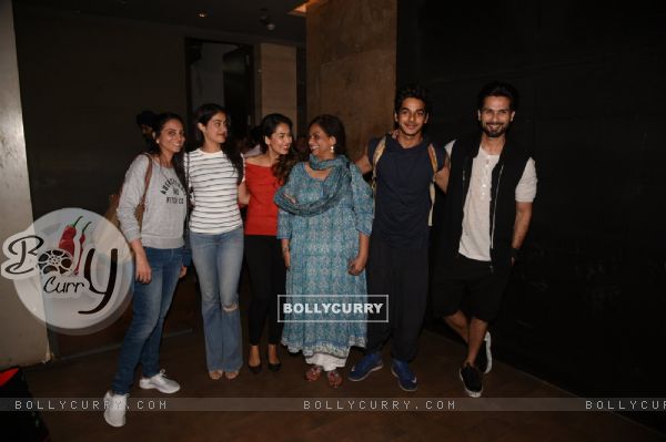 Jahnavi with Ishaan's family at the screening of Beyond the Clouds