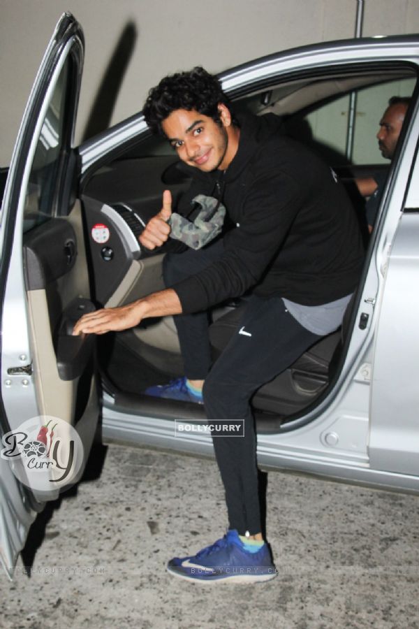 Ishaan snapped while leaving the venue