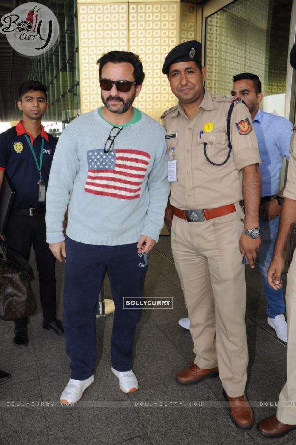 Saif Ali Khan and Sidharth Malhotra at the Airport