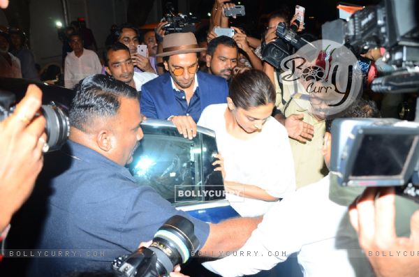 Deepika and Ranveer at Anil's residence