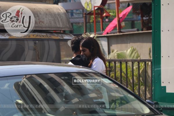 Khushi Kapoor snapped with a friend in the city