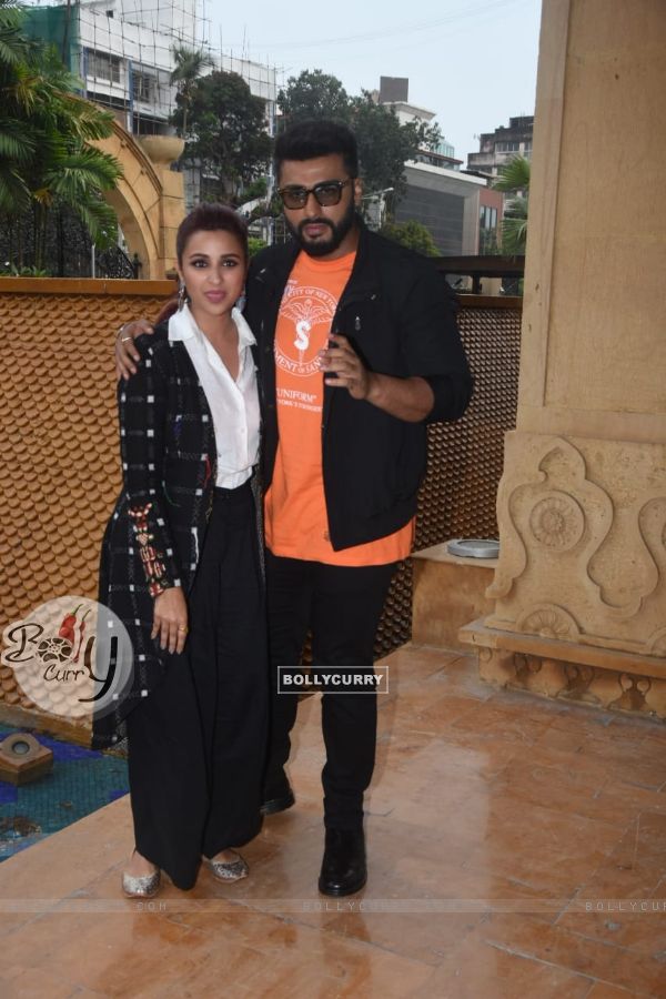 Arjun Kapoor and Parineeti Chopra spotted during the promotion of their movie