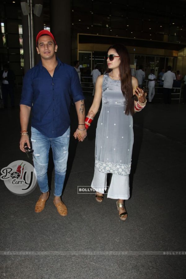 Prince and Yuvika Snapped post Marriage