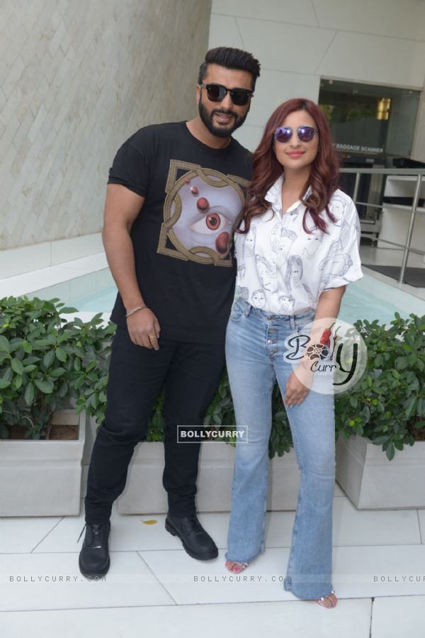 Arjun and Parineeti spotted during the promotion of Namaste England in Delhi