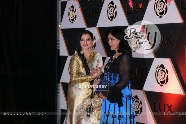 Rekha spotted at Lux Golden Rose Awards