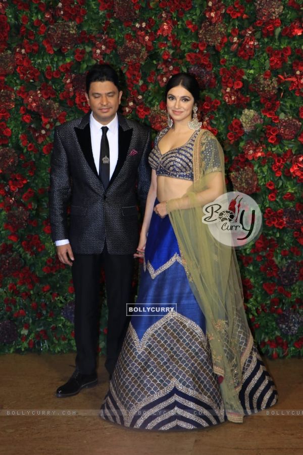 Divya Khosla Kumar and Bhusan Kumar at Ranveer Deepika Wedding Reception Mumbai