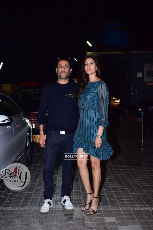 Abhishek Kapoor with his wife at the screening of film 'Kedarnath'