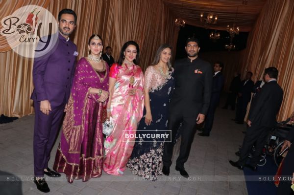 Hema Malini With Daughters Esha And Ahana Deol for Isha Ambani and Anand Piramal Reception