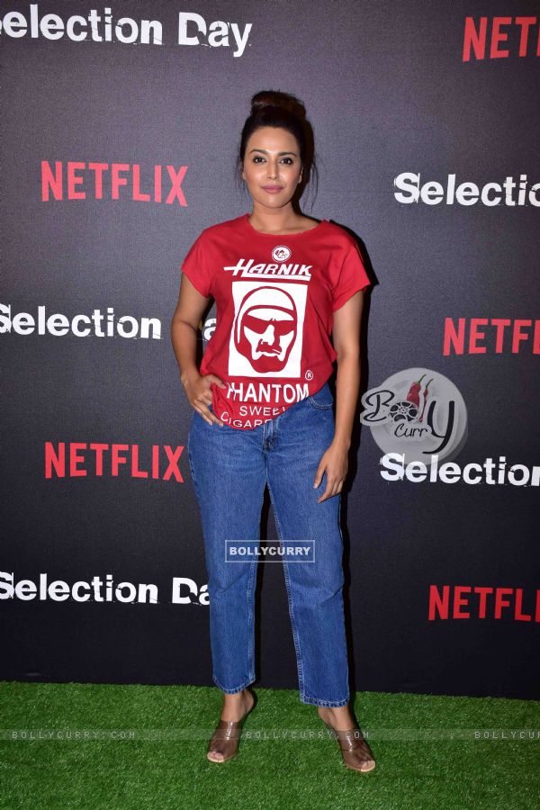 Swara Bhaskar snapped at  Netflix's screening of Selection Day